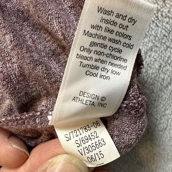 Athleta Wrap-It-Up Dress Women’s Small Pink Heathered Long Sleeve Casual - Picture 7 of 8